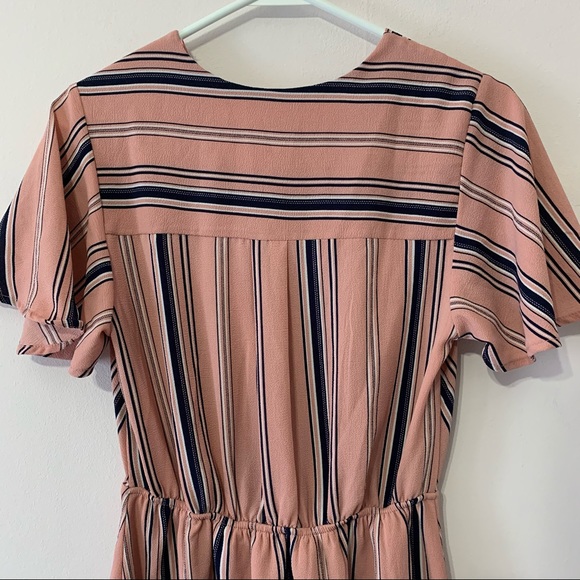 Monteau Pink Stripe Wrap Dress in Small - Picture 4 of 9